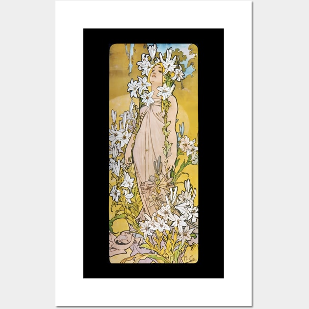 Alphonse Mucha - Lily Wall Art by jandesky